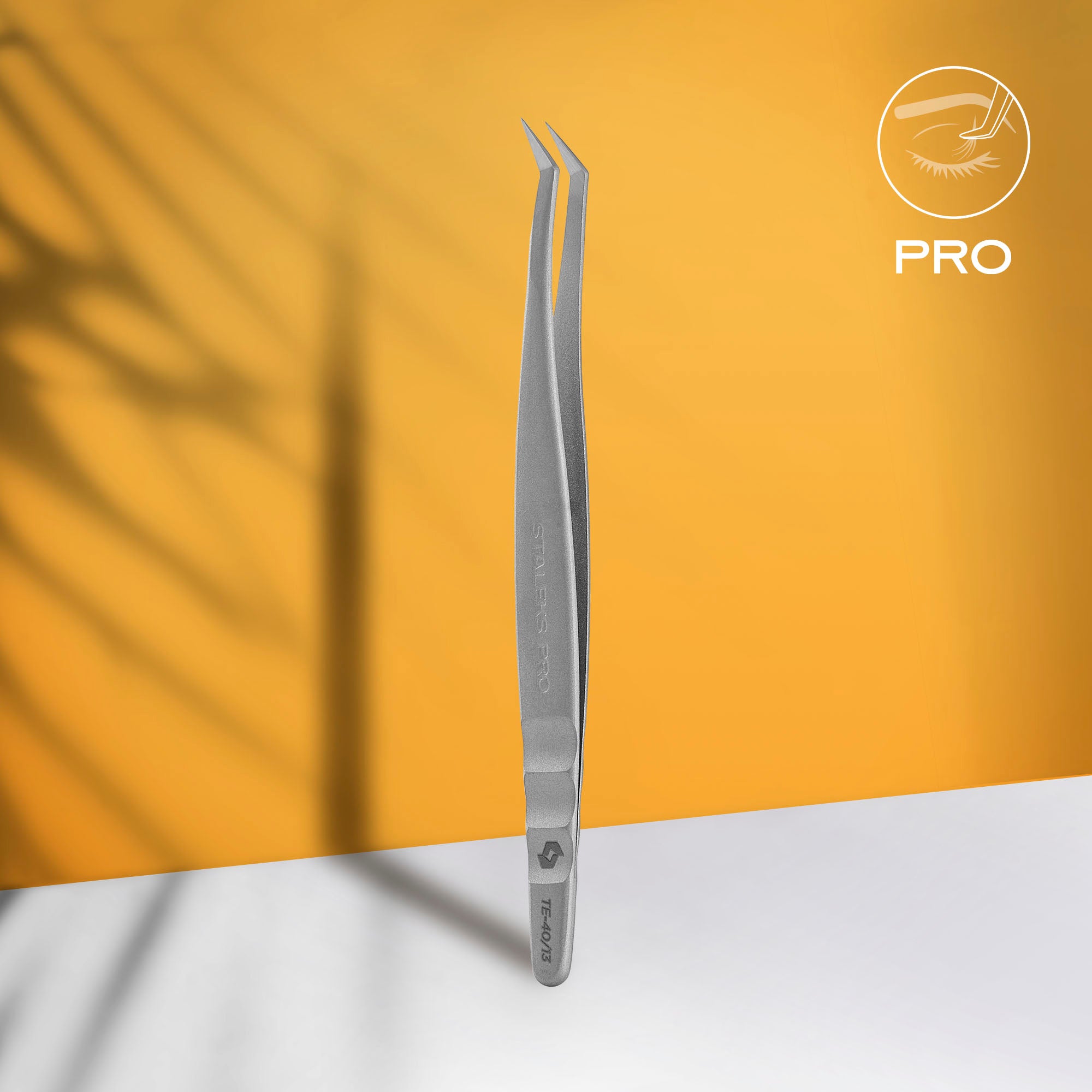 Professional eyelash tweezers EXPERT 40 TYPE 13 (L-shaped,40') image 0